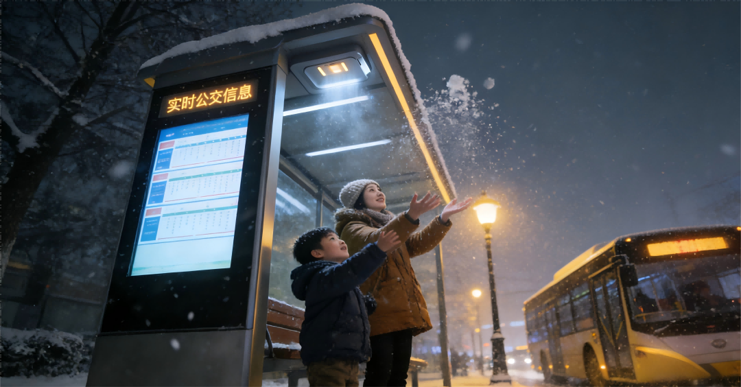 山西寒潮来袭，暖意正浓！桠鑫候车亭的暖心举措守护市民出行！